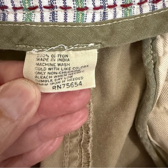 Abercrombie & Fitch Tan distressed baggy Cargo Shorts vintage waist 36 - Picture 5 of 11